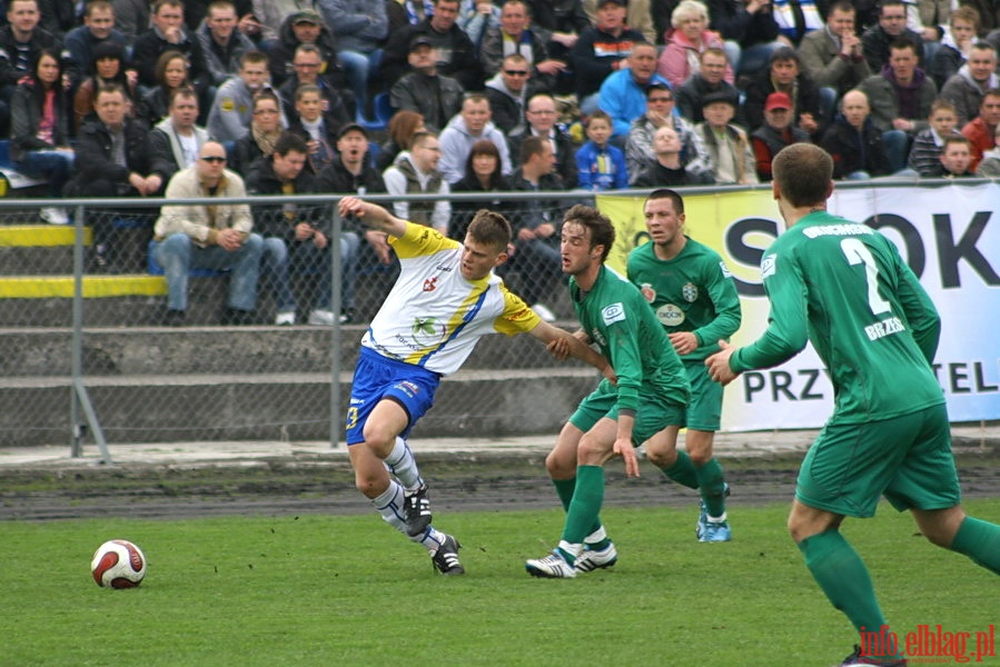 Mecz 24 kolejki II ligi: Olimpia Elblg - Okocimski Brzesko 1-0, fot. 16