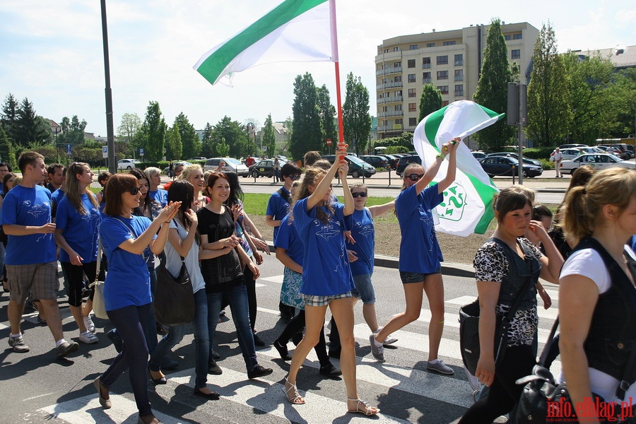 Juwenalia Elblskie 2011 - przemarsz studentw ulicami Elblga, fot. 7