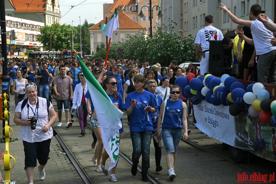 Juwenalia Elblskie 2011 - przemarsz studentw ulicami Elblga, fot. 21