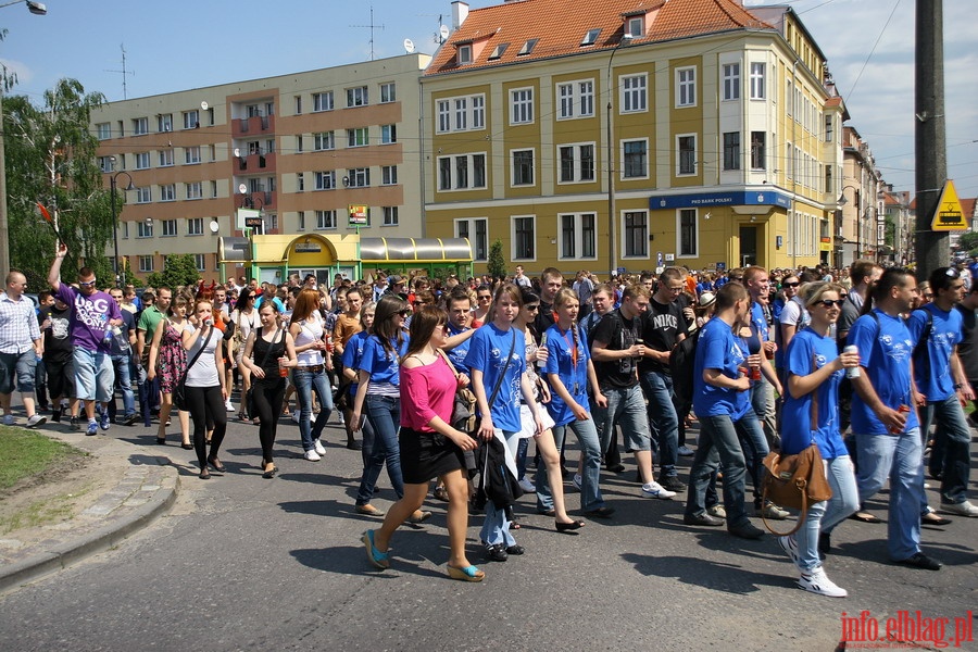 Juwenalia Elblskie 2011 - przemarsz studentw ulicami Elblga, fot. 31