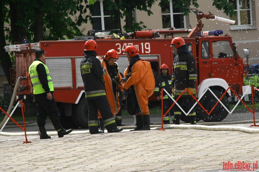 wiczenie straackie na wypadek rozszczelnienia instalacji amoniakalnej w elblskim Browarze, fot. 9