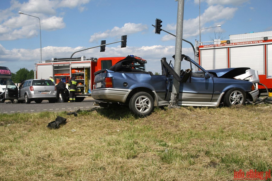 Wypadek na obwodnicy Elblga przy wlocie ul. uawskiej, fot. 7