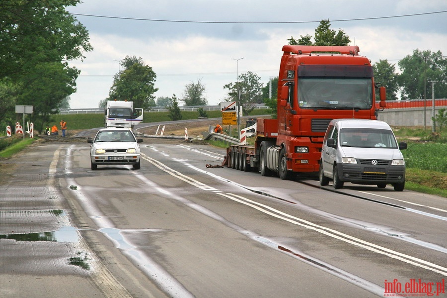 Utrudnienia w ruchu podczas budowy drogi ekspresowej Elblg - Pask, fot. 3