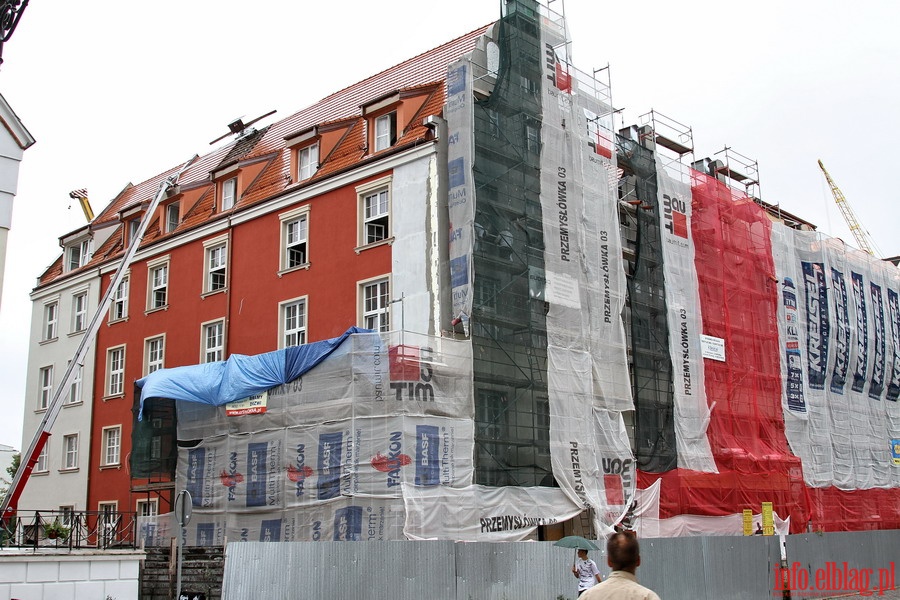 Budowa Hotelu ELBLG na Starym Miecie - monta konstrukcji dachu nad dziedzicem, fot. 18