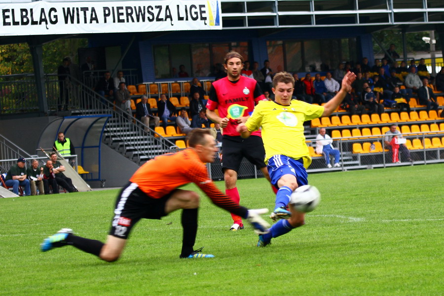 Mecz 8 kolejki I ligi: Olimpia Elblg - Warta Pozna 0-2, fot. 17