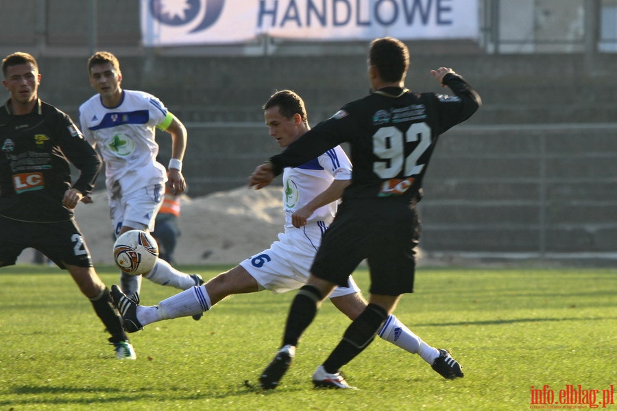 Mecz 18 kolejki I ligi: Olimpia Elblg - Bogdanka czna 1-0, fot. 8