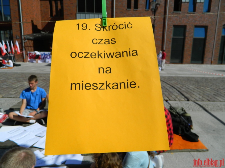 Strajk okupacyjny przed Ratuszem Staromiejskim, fot. 36