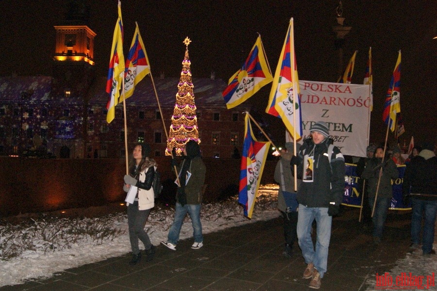 Manifestacja w Warszawie w obronie Tybetu, fot. 16