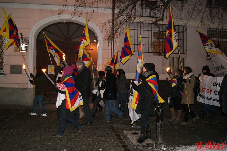 Manifestacja w Warszawie w obronie Tybetu, fot. 21