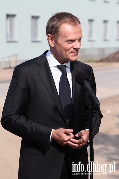Premier RP Donald Tusk odwiedzi Elblg, fot. 1