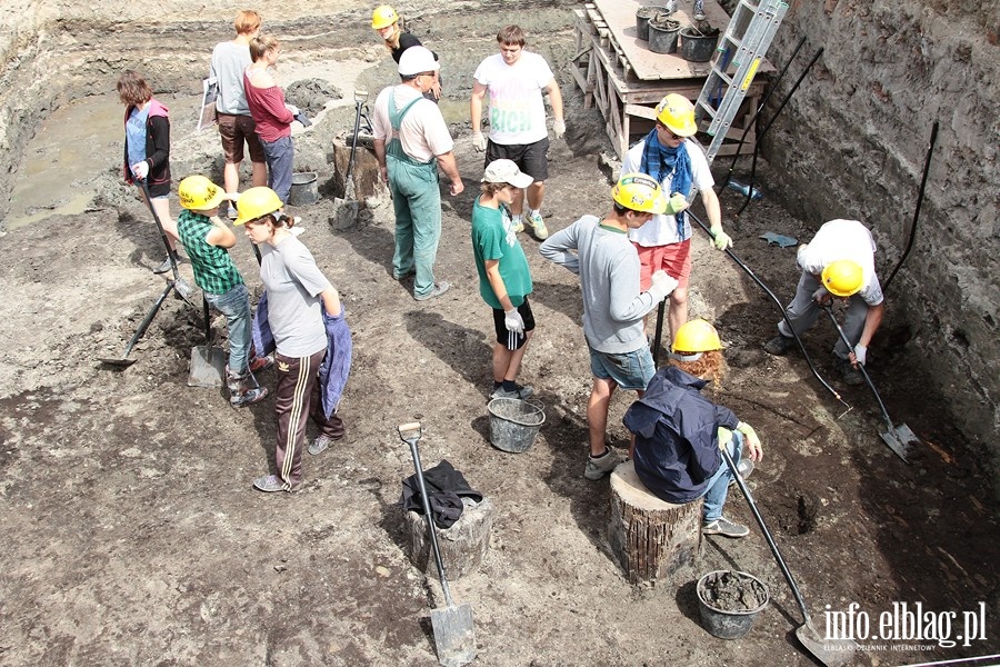 Wykopaliska na dziedzicu elblskiego Muzeum Archeologiczno-Historycznego, fot. 6