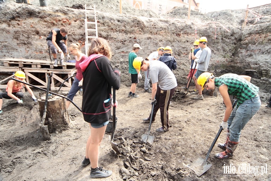 Wykopaliska na dziedzicu elblskiego Muzeum Archeologiczno-Historycznego, fot. 11