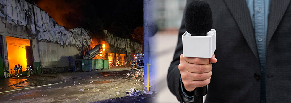 Elblg: Dziennikarz uderzony podczas poaru sortowni? Policja bada spraw