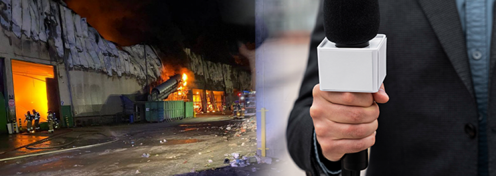 Elbl�g: Atak na reportera podczas po�aru sortowni. Co ustali�a policja?