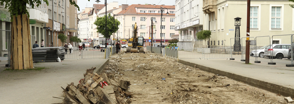 Trwa remont torowiska przy ul. 1 Maja. Zobacz, na jakim jest etapie