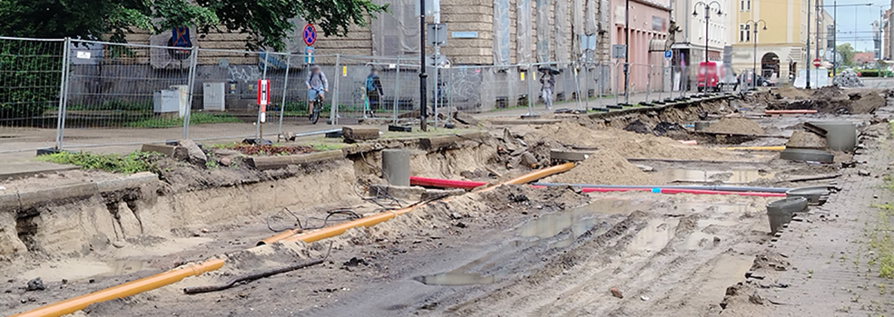 Na jakim etapie jest remont torowiska na ul. 1 Maja?