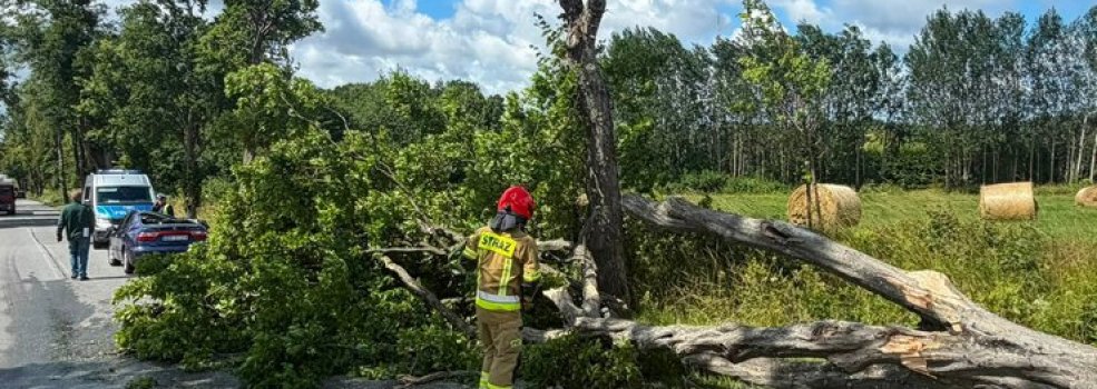 Intensywne dzia�ania stra�ak�w w zwi�zku z sytuacj� meteorologiczn��
