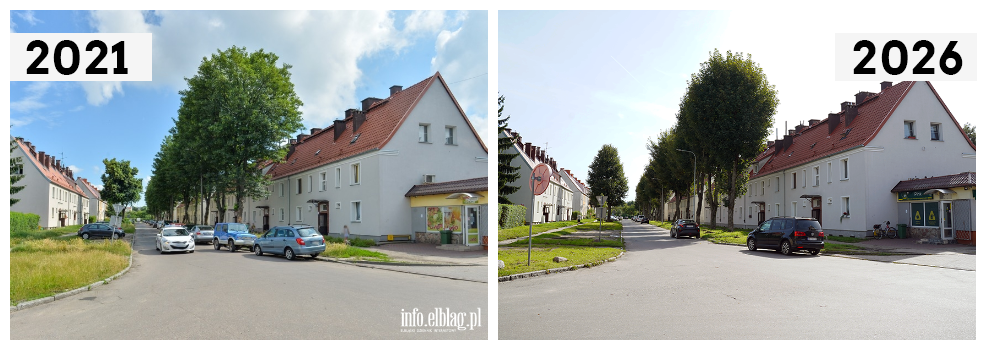 Odwiedzamy elbl�skie ulice. Czy w ci�gu 5 lat zmieni�a si� ul. Rechniewskiego? 