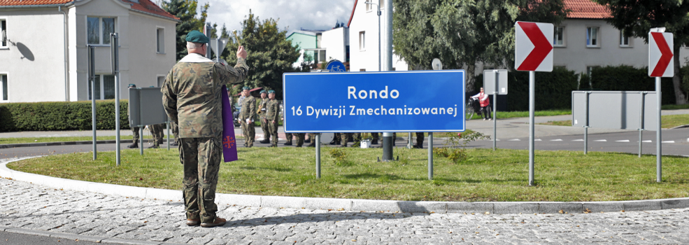 Rondo w Elbl�gu ma nowego patrona. To 16. Dywizja Zmechanizowana (zdj�cia!)